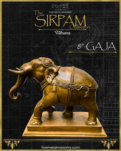 Gaja:Elephant Panchaloha Bronze Icon - 8" - Sirpam Collection