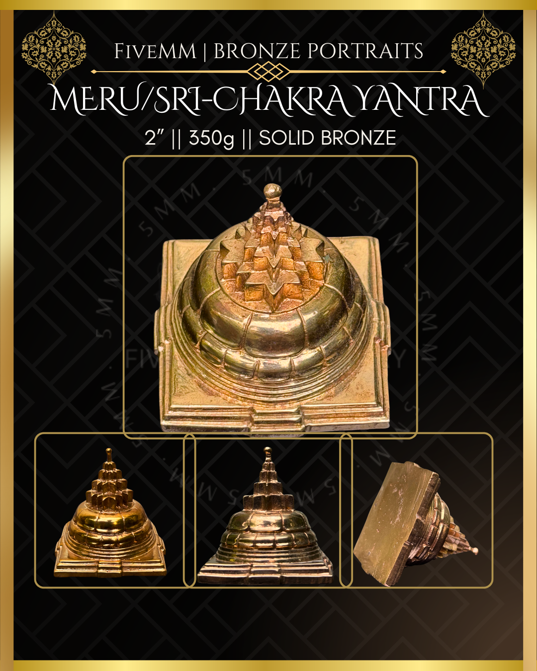 Meru/Yantra Panchaloha Bronze Icon - 2"