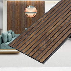 Plantex PVC Wall Panel/Louvers Panel for Wall/3d Wall Panel for Interior Wall Decor/Eco-Friendly Fluted Panel for Wall/- Pack of 10,Covers - 100 Sq. Ft (Walnut Brown-12 Inch x 10 Ft)-1