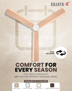 Sujata Slim Air Underlight BLDC 1200 mm Ceiling Fan with Remote (Topaz Gold)-5