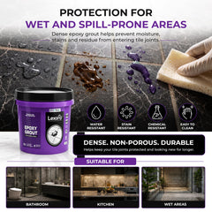 Plantex Lexora Epoxy Grout/3-Part Epoxide Resin Tile Grout/1 Kg Floor & Wall Tiles Joints/Waterproof & Stain Proof/Bathroom & Industrial Use - 1 kg (Lexora Gold)-4