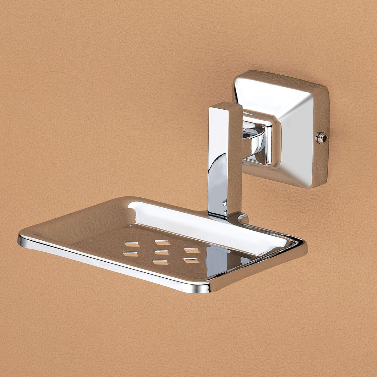 Plantex 304 Grade Stainless Steel Bathroom Accessories Set of 3 - Towel Hanger/Napking Holder/Soap Holder for Bathroom - Squaro (Chrome)-5