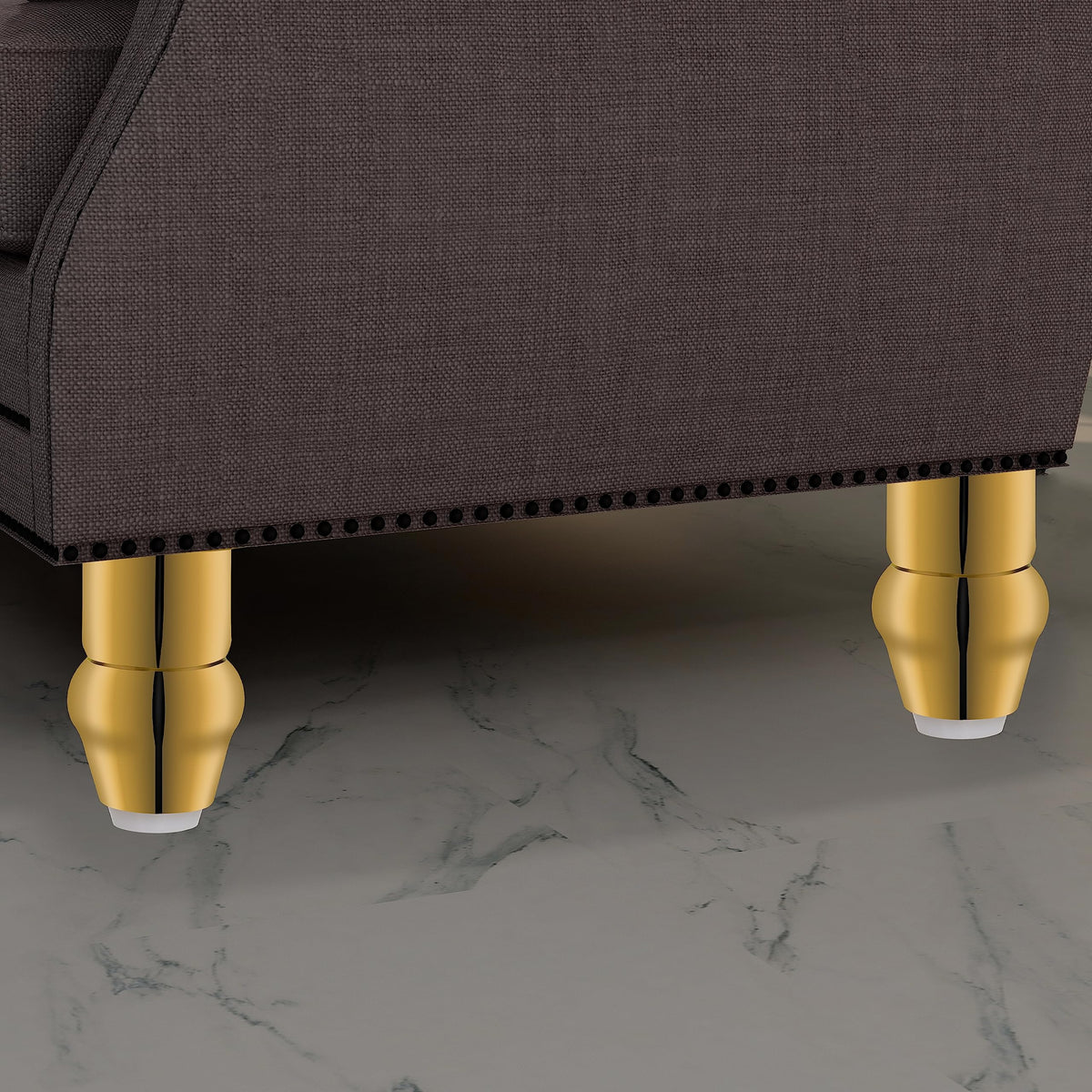 Plantex Heavy Duty Stainless Steel 4 inch Sofa Leg/Bed Furniture Leg Pair for Home/Furniture Sofa Legs for Table/Support Legs/Furniture Leg (Gold) Set of 4 Pcs (Model APS-DTS-52)
