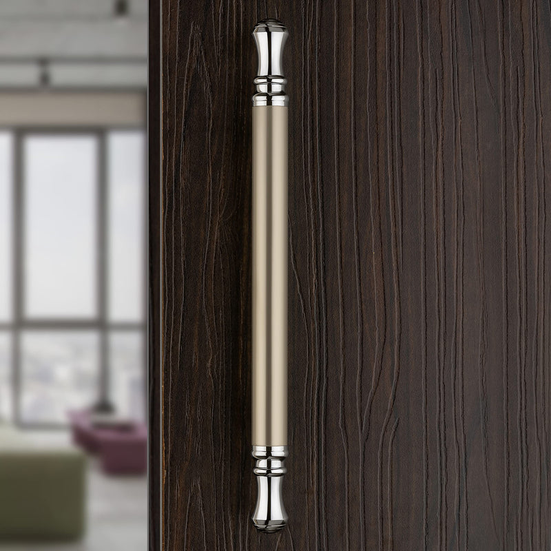 Plantex Heavy Duty Main Door Handle/14 Inch Door Handle for Main Door/Pull-Push Door Handle for Glass & Wooden Door - Pack of 1 (Satin White - Chrome Finish) - 3 Years Warranty-5