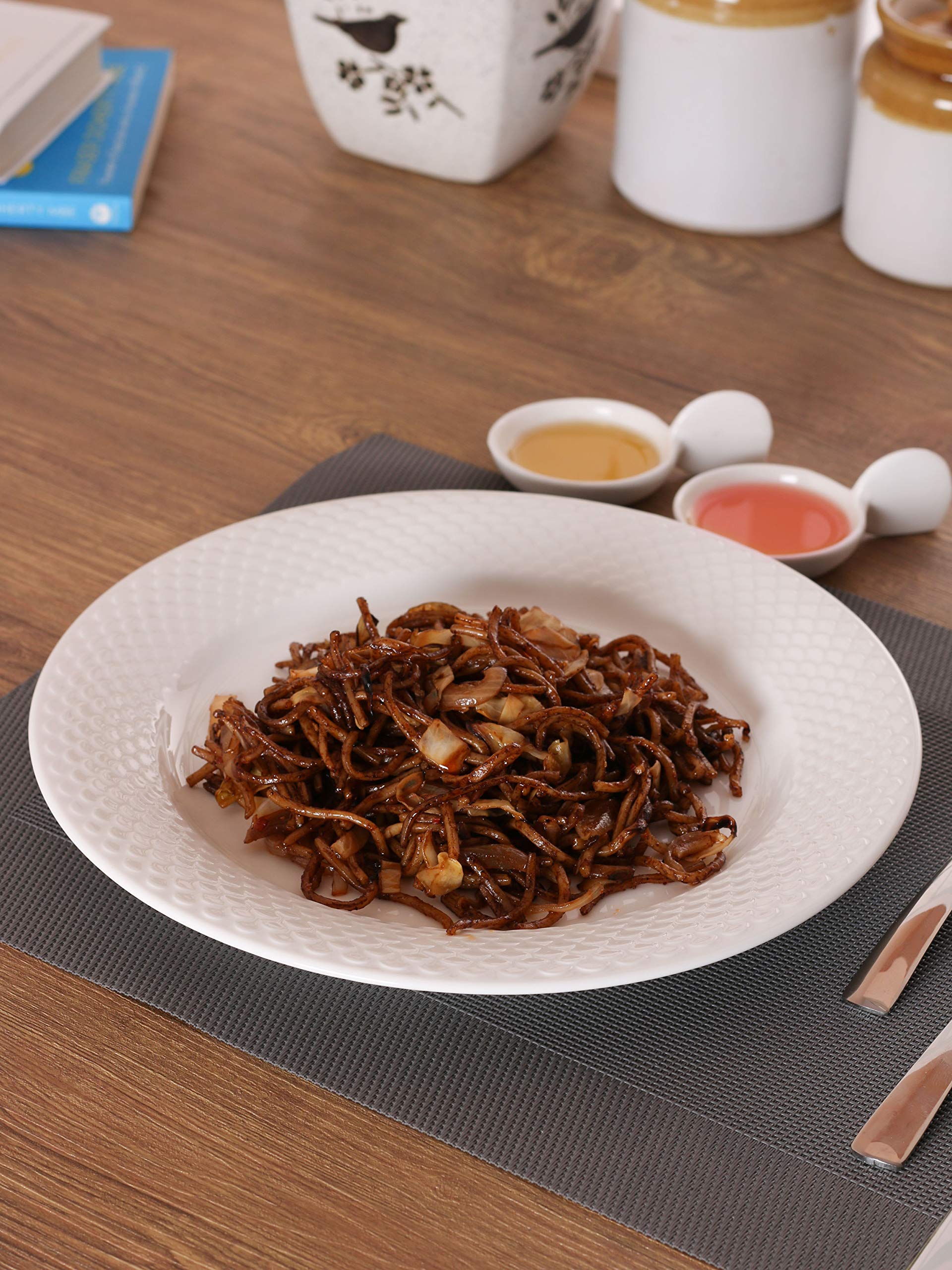 Clay Craft Basics Ripple Plain Small/Quarter Dinner Plate 4 Pcs