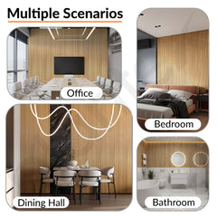 Plantex PVC 3D Fluted Wall Panels for Home Decor/Louvers Wall Panel 10 Feet/Eco-Friendly PVC Panels/Pack of 10 Covers 100 Sq. Ft (Golden Oak - 9G)-6