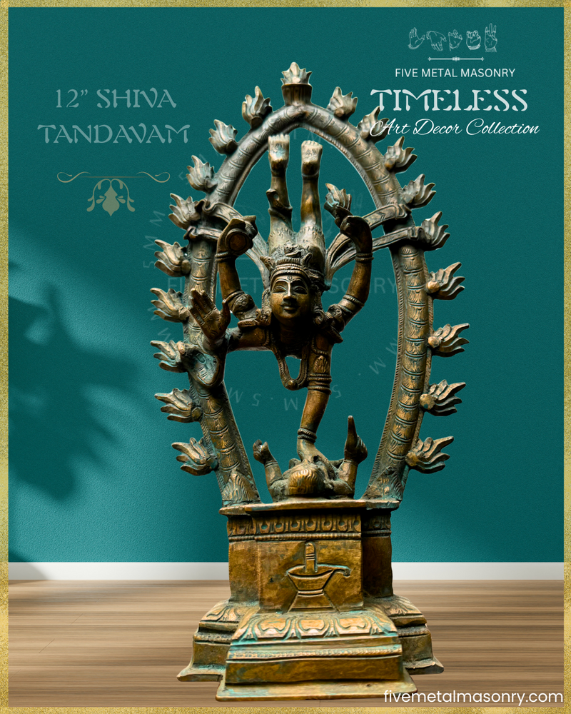 Shiva Tandavam Panchaloha Bronze Icon - 12"- Timeless Collection