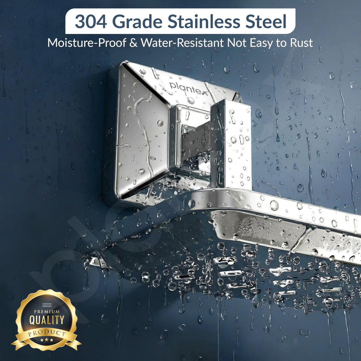 Plantex 304 Grade Stainless Steel Soap Holder for Bathroom/Soap Dish/Soap Stand/Bathroom Accessories - Squaro (Chrome)-2