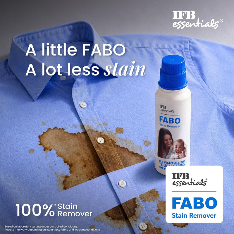 IFB Essentials Fabo Stain Remover - 100 ml | Removes tough stains such as egg, blood, grass, tea, chocolate, coffee, win