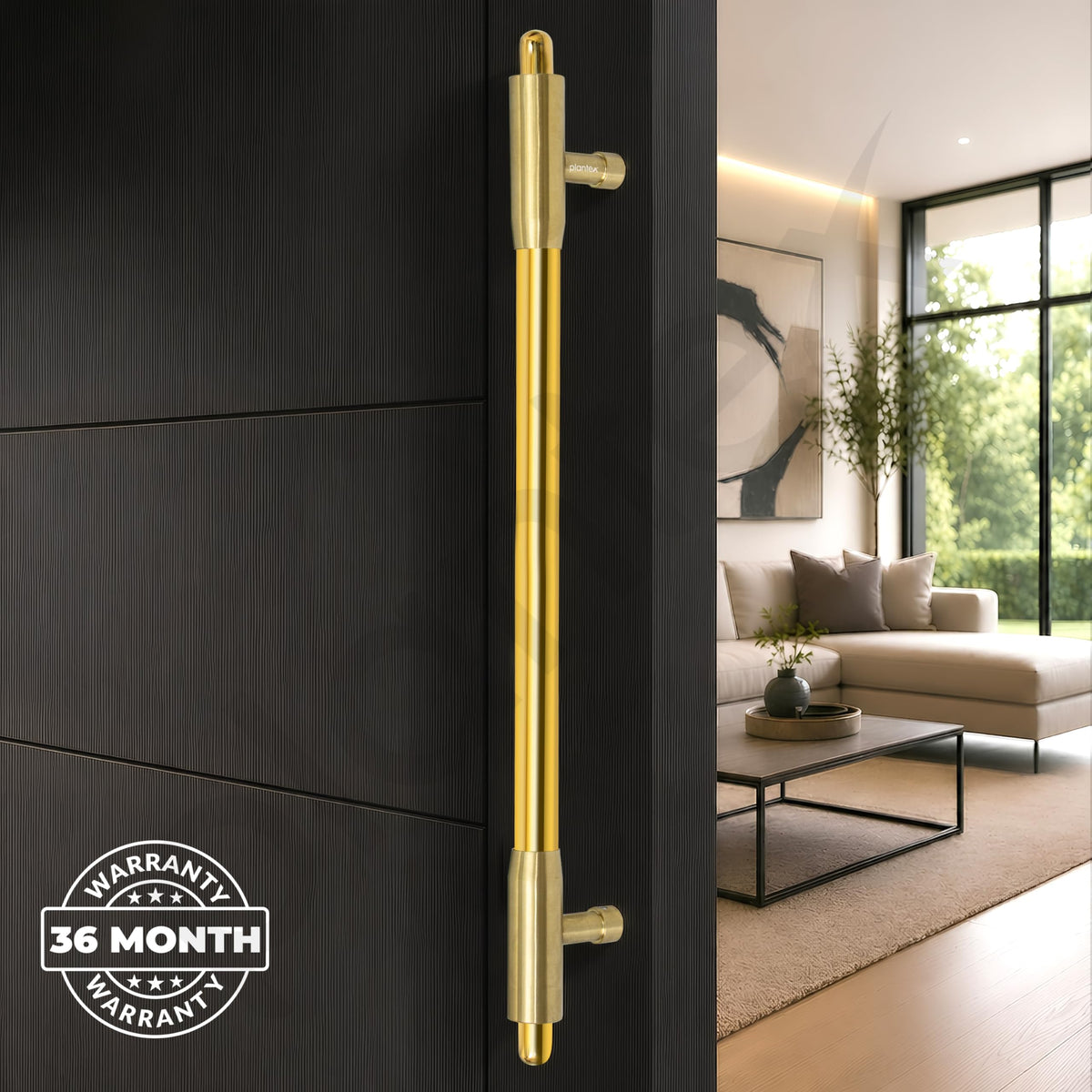 Plantex 18 Inch Main Door Handle/Pull-Push Handle for Main Door/Stainless Steel Handle for Home&Office/Hotel - Pack of 1 (Brass Antique & PVD Gold)-5