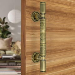 Plantex Door Handle/Pure Brass Main Door Handle/12 inch Pull-Push Handle for Home & Office/3 Years Warranty Pack of 1 (S - 138, Brass Antique)-1
