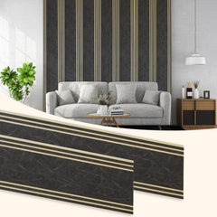 Plantex Louvers Panel for Wall/8 Feet Wall Panels/3D Charcoal Panel for Interior Walls Decor - Pack of 5 Covers - 40 Sq. Ft, Size-1 Feet x 8 Feet (WD-2208)-1