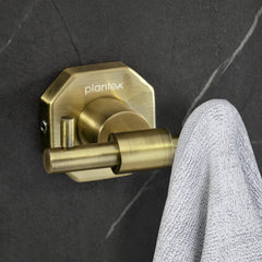 Plantex 304 Grade Stainless Steel Robe Hook/Cloth Holder/Towel Hanger/Bathroom Accessories - Nipron (Brass Antique)-1