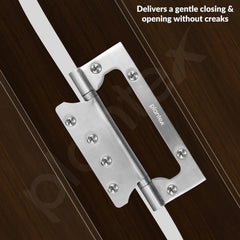 Plantex Butterfly Hinges for Door/Stainless Steel Door Hinges/5 Inch x 14 Gauge Hinge/2.5 mm Hinges for Home/Office/Hotel/Non-Mortise Hinge - Pack of 3 (Chrome)-2