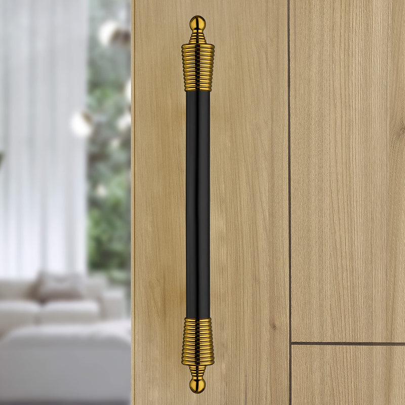 Plantex Heavy Duty Door Handle for Main Door/14-inches Main Door Handle/Pull Push Door Handle for Wooden & Glass Door - Pack of 1 (Black and Gold) - 3 Years Warranty-5