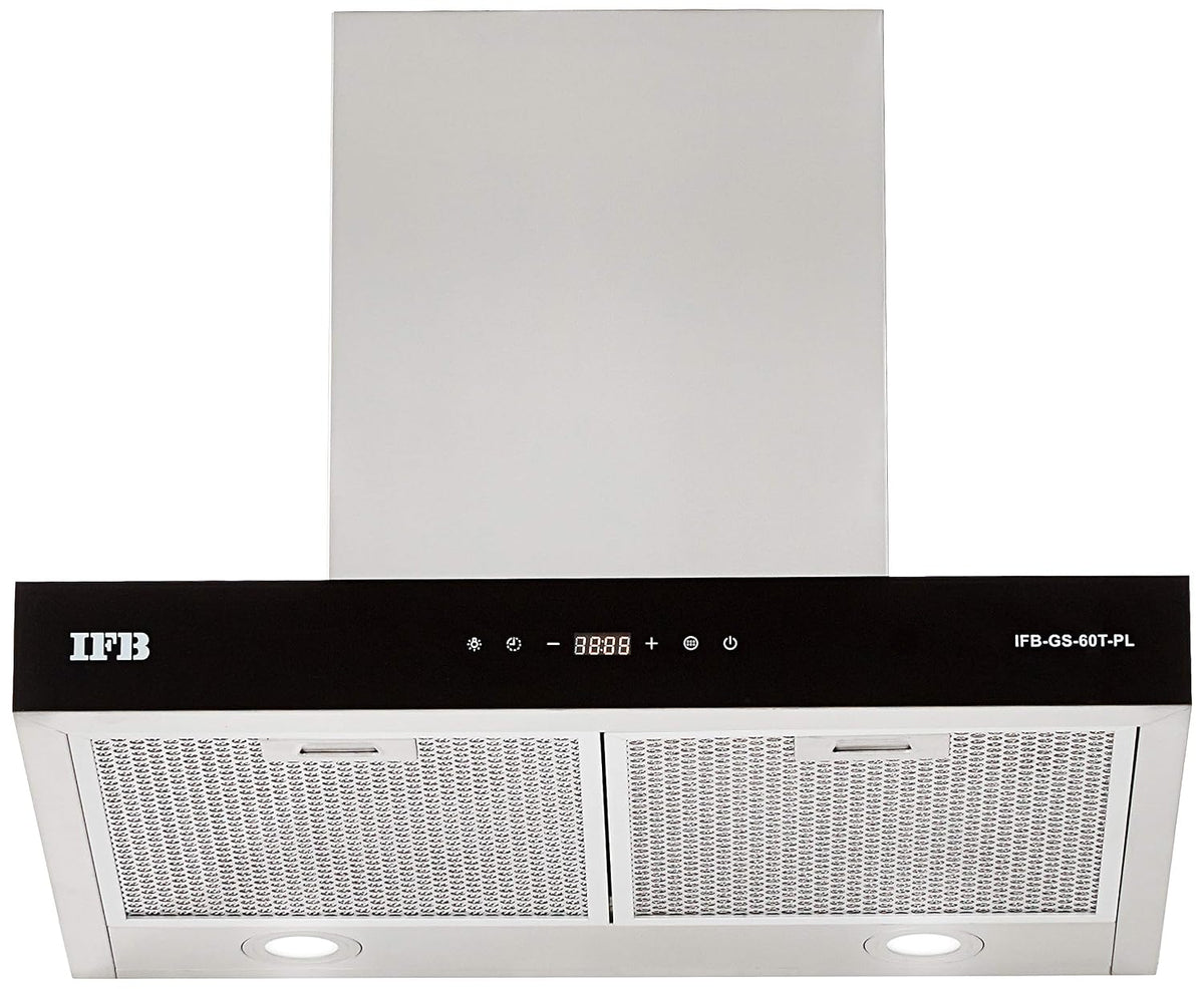 IFB 60cm 1050 m3/hr Chimney (GS-60T-PL, 2 Cassette Filters, Touch Control, Silver)