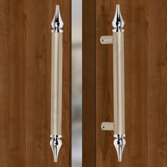 Plantex Heavy Duty 14 Inch Main Door Handle/Door Handle for Main Door/Pull Push Door Handle Pack of 2 (117, Satin White and Chrome Finish) - 3 Years Warranty-6