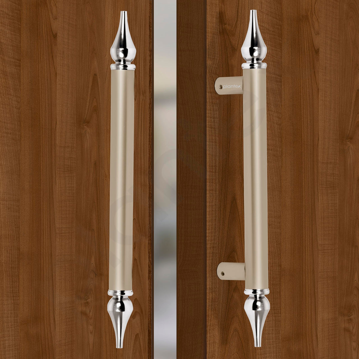 Plantex Heavy Duty 14 Inch Main Door Handle/Door Handle for Main Door/Pull Push Door Handle Pack of 2 (117, Satin White and Chrome Finish) - 3 Years Warranty-6
