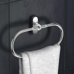 Plantex Towel Ring for Bathroom/Pure Brass Towel Holder/Towel Stand/Hanger/Bathroom Accessories - Pack of 1 (APS-GIA-05, Chrome)-1