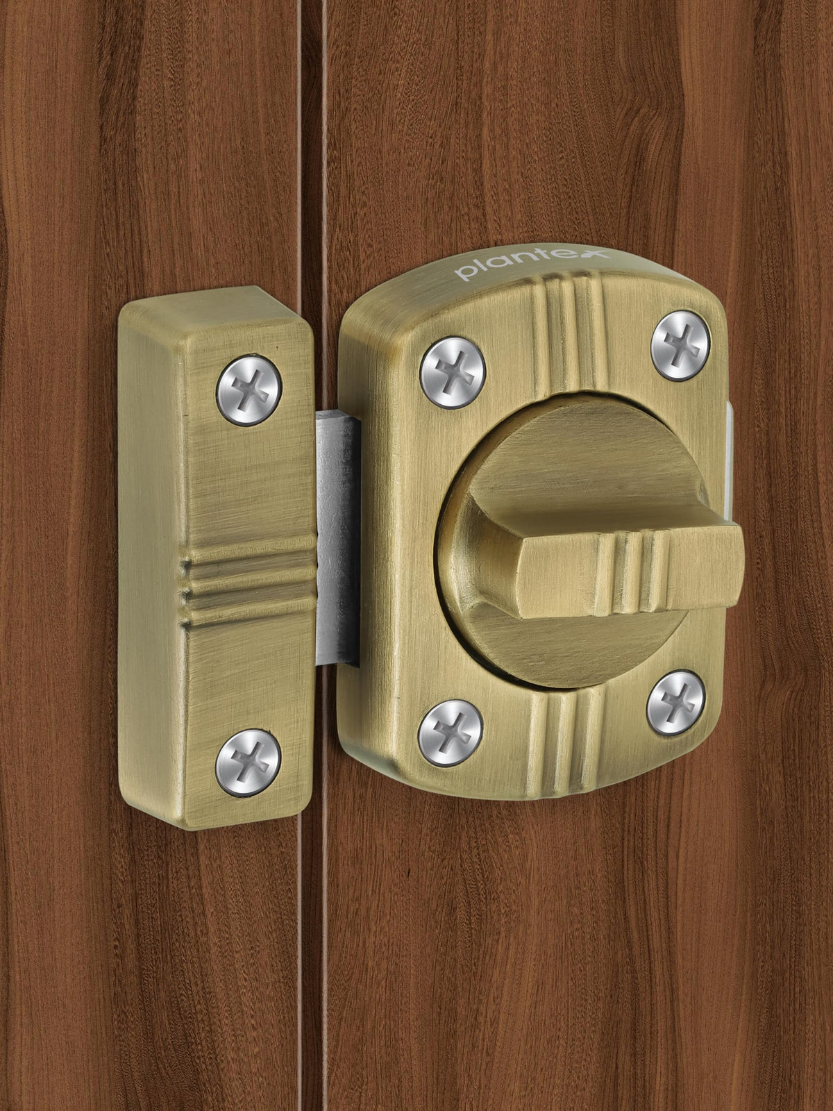 Plantex Bathroom Door Latch/Heavy Duty Zinc Latch for Bathroom/Latch Lock for Main Door/Door Stopper/Baby Latch for Door -Pack of 1 (Brass Antique)