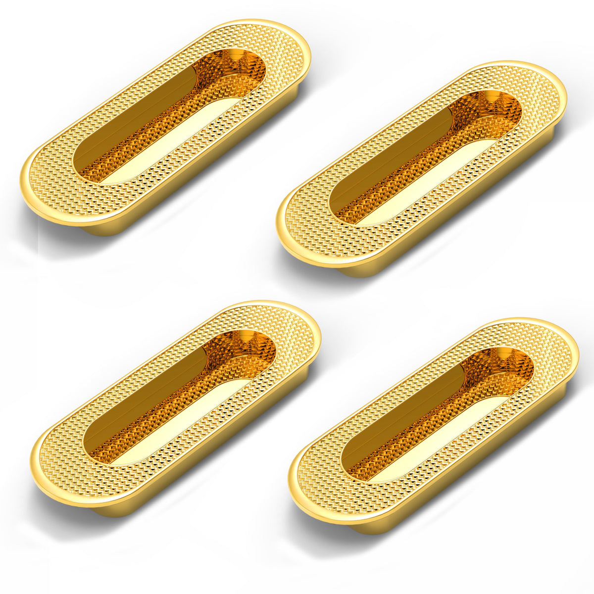 Plantex Sliding Door Handle/Concealed Handle for Sliding Door/96mm Concealed Handle for Wardrobe/Kitchen Cabinet - Pack of 4 (PVD Gold) (Model APS-DTC-3770)