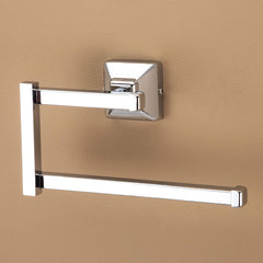 Plantex 304 Grade Stainless Steel Bathroom Accessories Set of 3 - Towel Hanger/Napking Holder/Soap Holder for Bathroom - Squaro (Chrome)-4