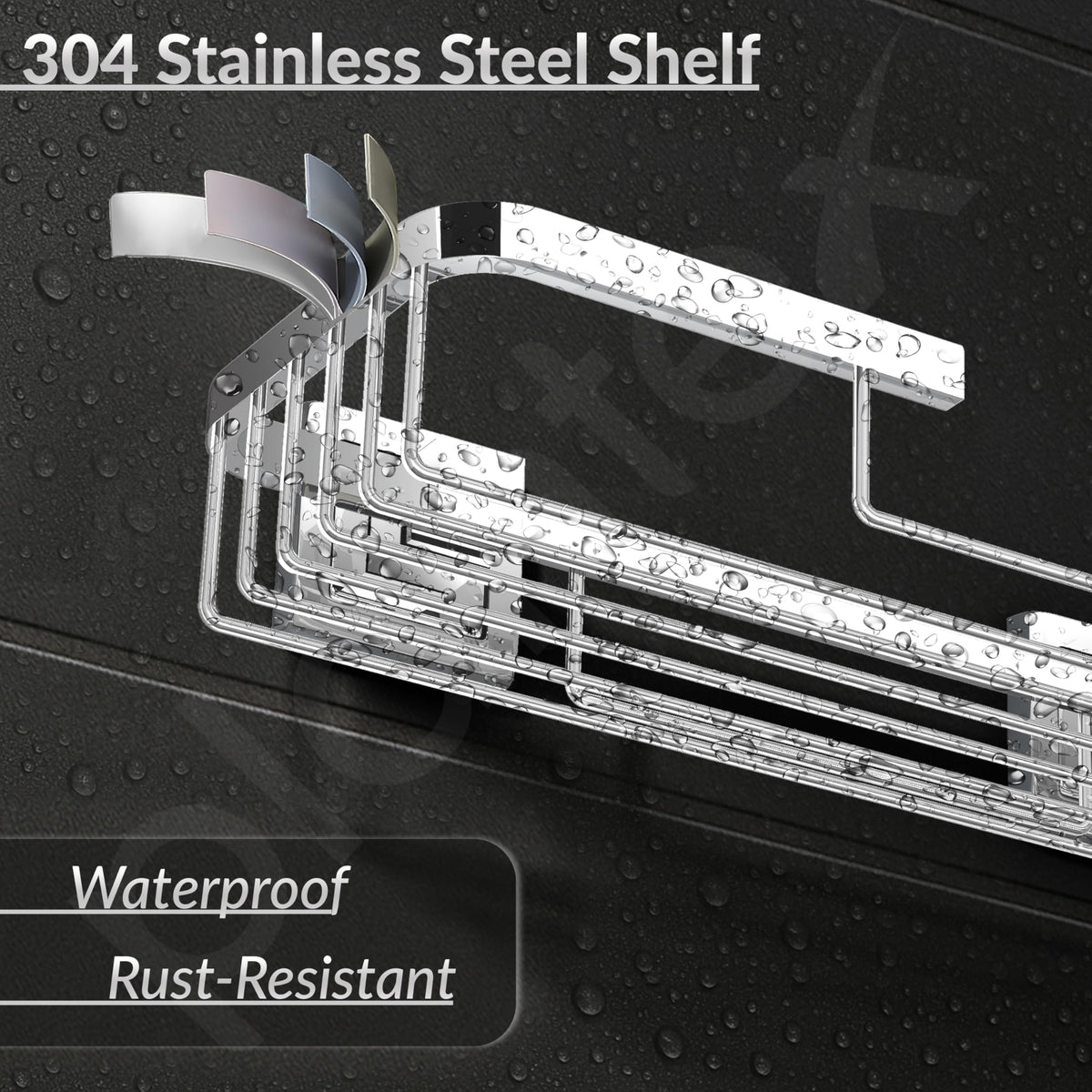 Plantex Bathroom Shelf for Wall/304 Grade Stainless Steel Multi-Purpose Shelf/Spice Rack for Kitchen/Wall Mount Storage Rack/Bathroom Accessories-Pack of 1 (2111, Chrome)-2