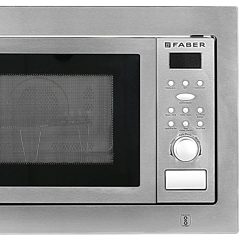 Faber 25L Microwave Oven | Grill,Convection, Defrost | 10 Auto Menus | Speedy & Multi-Stage & Combination Cooking| Child