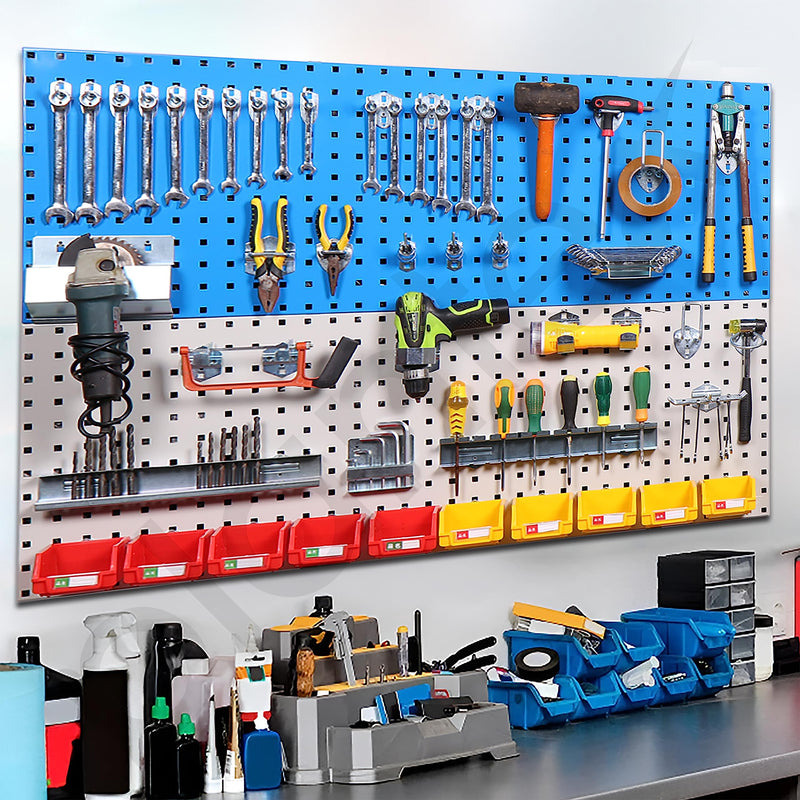 Plantex Peg board For Wall/Tool Organizer Pegboard For Garage Workshop/Storage Board/Hanging Tools Peg board 120 X 45 Cm, (Metal)-6