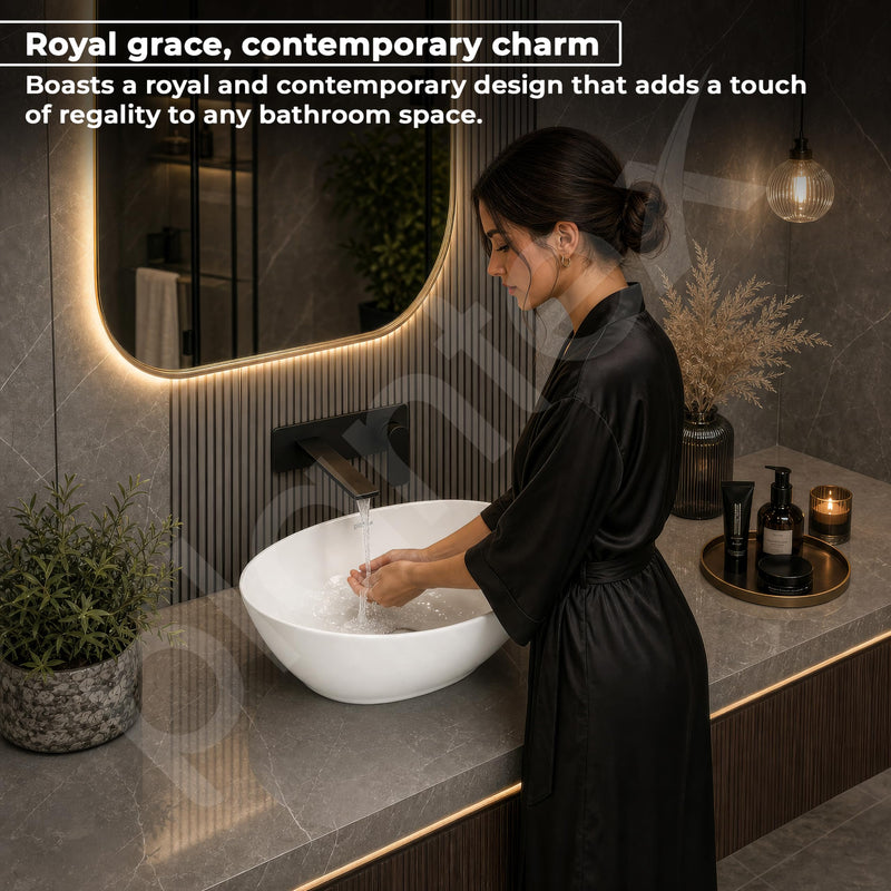 Plantex Ceramic Basin/Wash Basin for Bathroom/Tabletop Wash Basin/Bathroom Basin (Cadiz, White)-4