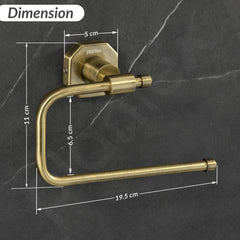 Plantex 304 Grade Stainless Steel Napkin Holder/Towel Hanger/Napkin Ring for Wash Basin/Towel Holder for Kitchen/Bathroom Accessories - Nipron (Brass Antique)-2