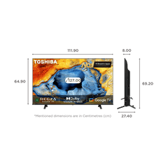 TOSHIBA C350NP 127 cm (50 inch) 4K Ultra HD LED Google TV with Regza Engine 4K (2024 model)