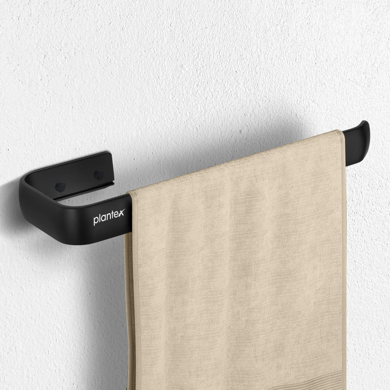 Plantex Aluminium Towel Ring for Bathroom/9 Inch Towel Holder/Towel Hanger for Wash-Basin/Bathroom Accessories - Pack of 1 (1512, Black)-1