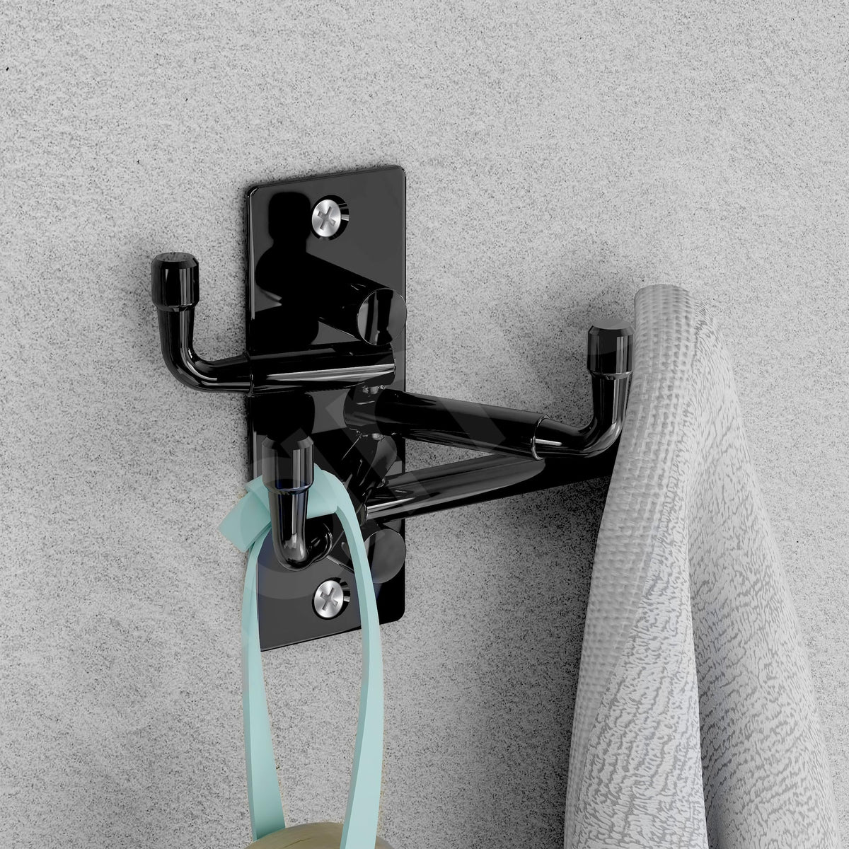 Plantex Hook for Wall/Stainless Steel Flexible Hook/Hanging Hook for Bathroom/Clothes Hanger - Pack of 4 (Black)-6