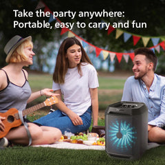 Philips TAX2208 Bluetooth Party Speaker with Free Wired Mic, 8 Speaker System, 30W Max Sound Output