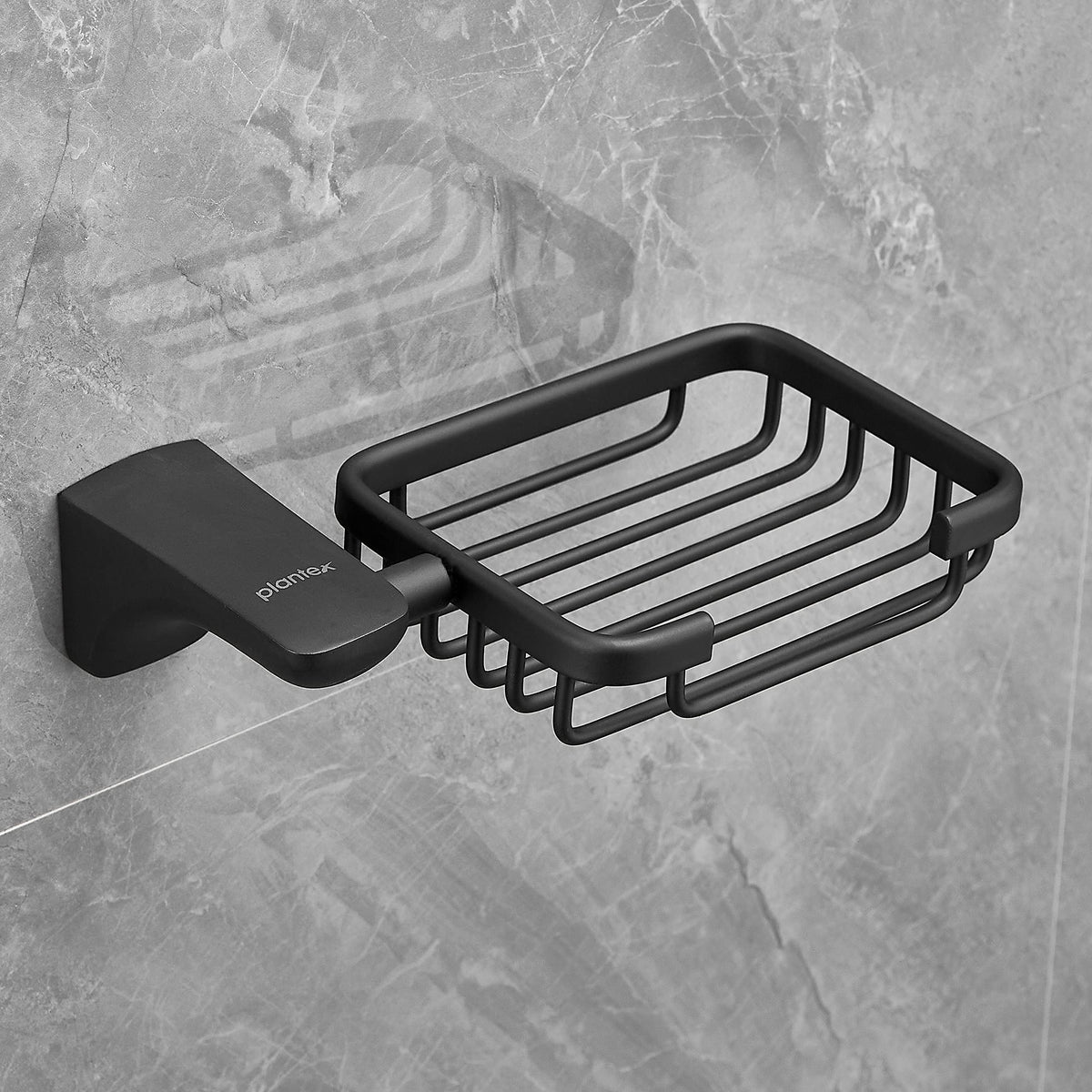 Plantex Space Aluminum Soap Holder for Bathroom/Wall Mounted Soap Stand/Bathroom Soap Holder/Bathroom Accessories (Black)-1