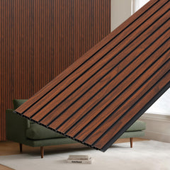 Plantex PVC Louvers Panel for Wall/3d Wall Panel for Interior Wall Decor/Eco-Friendly Fluted Panel for Wall - Pack of 3,Covers - 30 Sq. Ft (Teak Brown-12 Inch x 10 Ft)-1