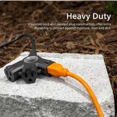 Philips EZGrip Outdoor Extension Cord with Multiple Outlets, 3 Prong Cord