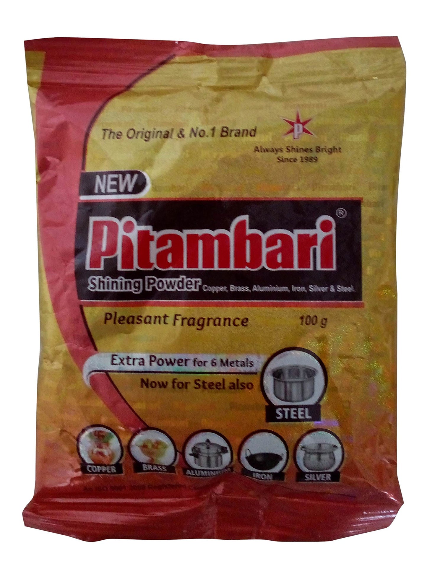 Pitambari Shining Powder - 200g | For 6 Types of Metals (pack of 1)