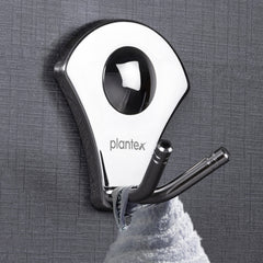 Plantex Royal Stainless Steel Robe Hook Cloth-Towel Hanger (Silver, Chrome)-1
