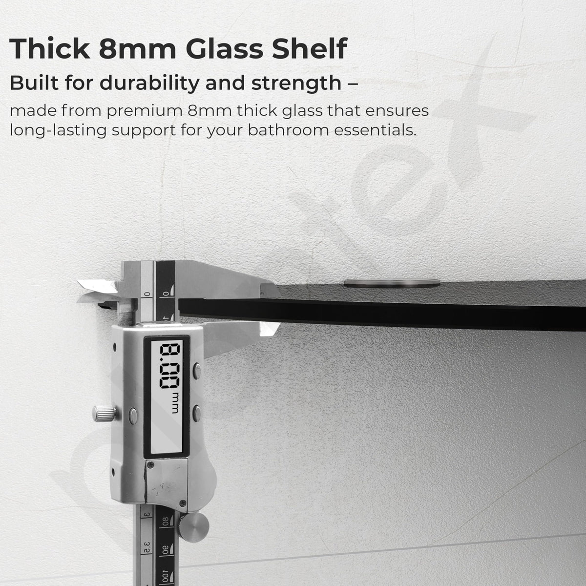 Plantex Glass Corner Shelf for Bathroom/Living Room/Kitchen Corner Shelf, Wall Mount/Glass Shelf for Bathroom Wall (9x9 Inches, Black, Pack of 3)-5