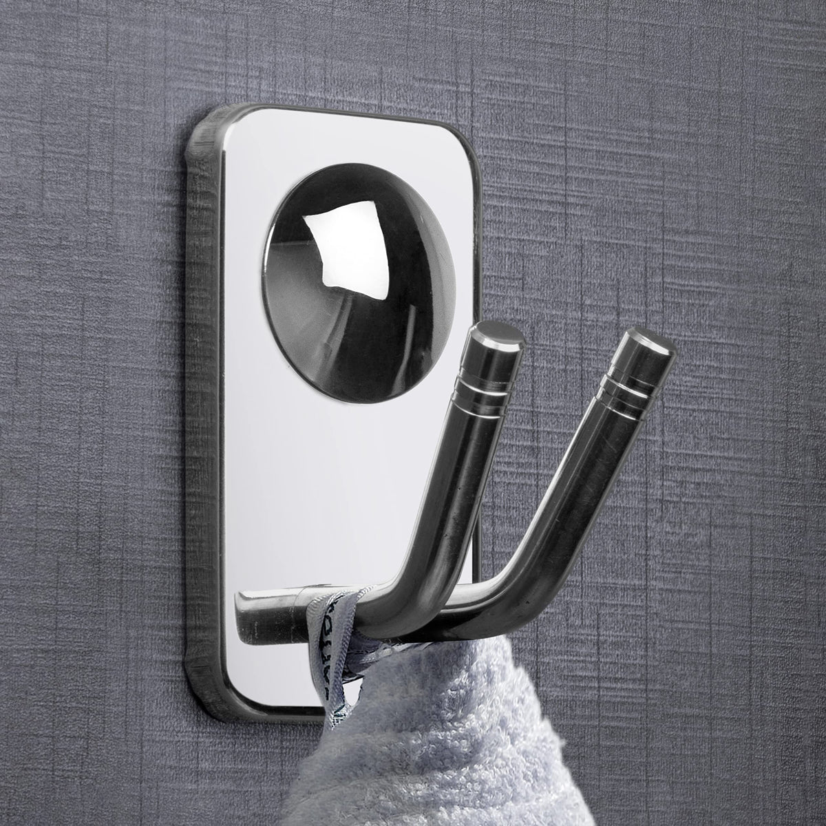 Plantex Stainless Steel Wall Mount Bath Accessories/Bathroom Hanger for Towel/Napkin Ring/Tumbler Holder/Soap Dish/Robe Hook (Chrome, Pack of 5)-5