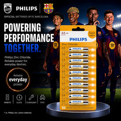 Philips R6G10B/94 AA Zinc Chloride Battery (Pack of 10)