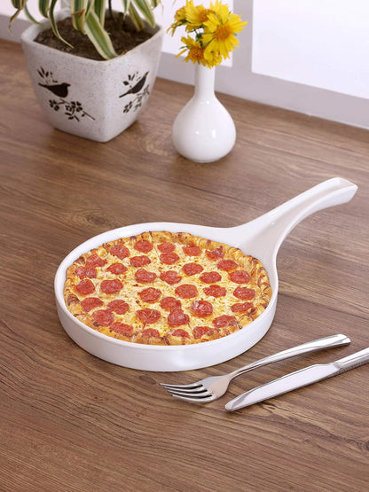Clay Craft Basics White Ceramic Pizza Pans 8 inches