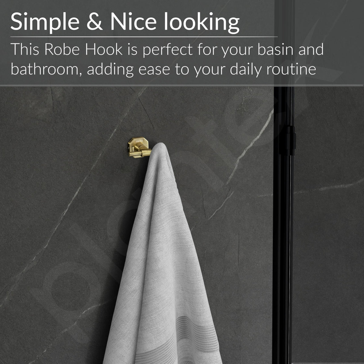 Plantex 304 Grade Stainless Steel Robe Hook/Cloth Holder/Towel Hanger/Bathroom Accessories - Nipron (Brass Antique)-5