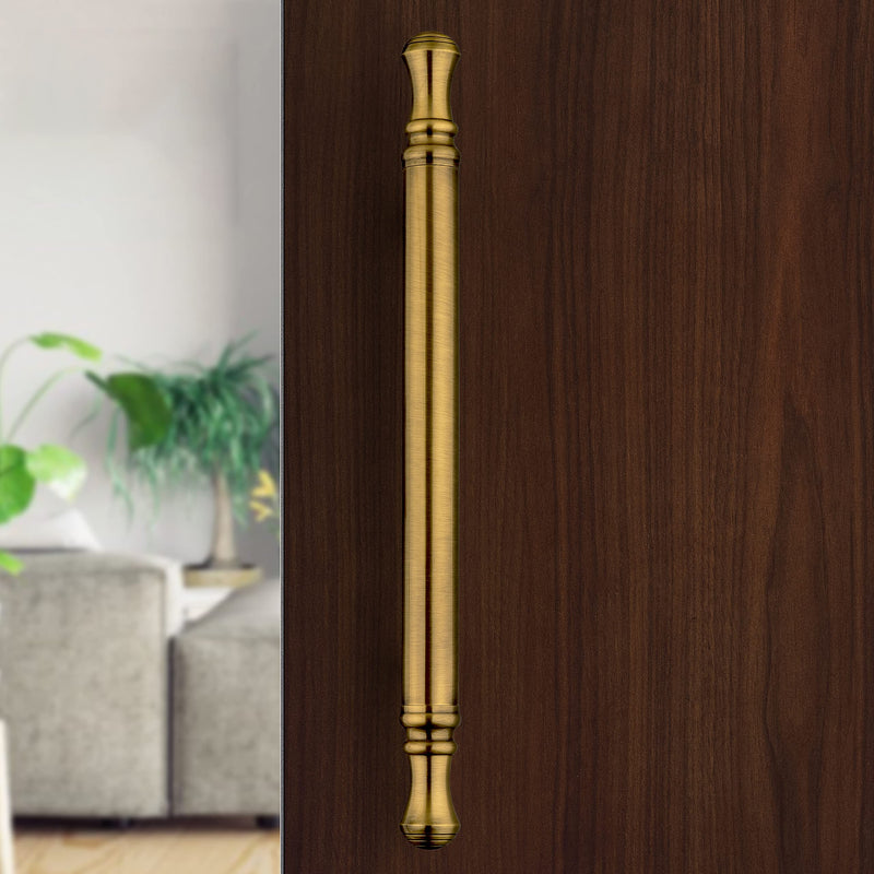 Plantex 14 inch Main Door Handle/Heavy Duty Door Handles for Main Door/Pull-Push Handle for Glass & Wooden Doors - Pack of 1 (Brass Antique) - 3 Years Warranty-5