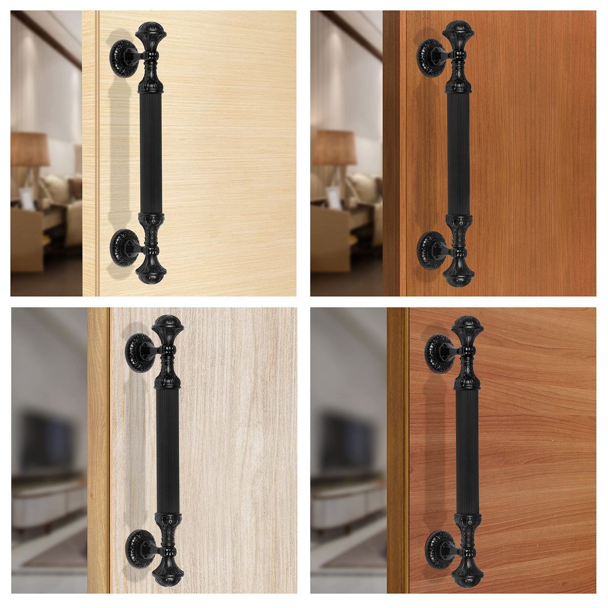 Plantex Heavy Duty Main Door Handle/Door Handle for Main Door/15-Inches Main Door Handle/Pull Handle - Pack of 1 (320-Black Finish) - 3 Years Warranty-4