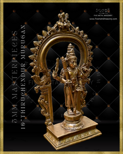 Thiruchendur Murugan Panchaloha Bronze Icon - 10"-  Masterpieces Collection