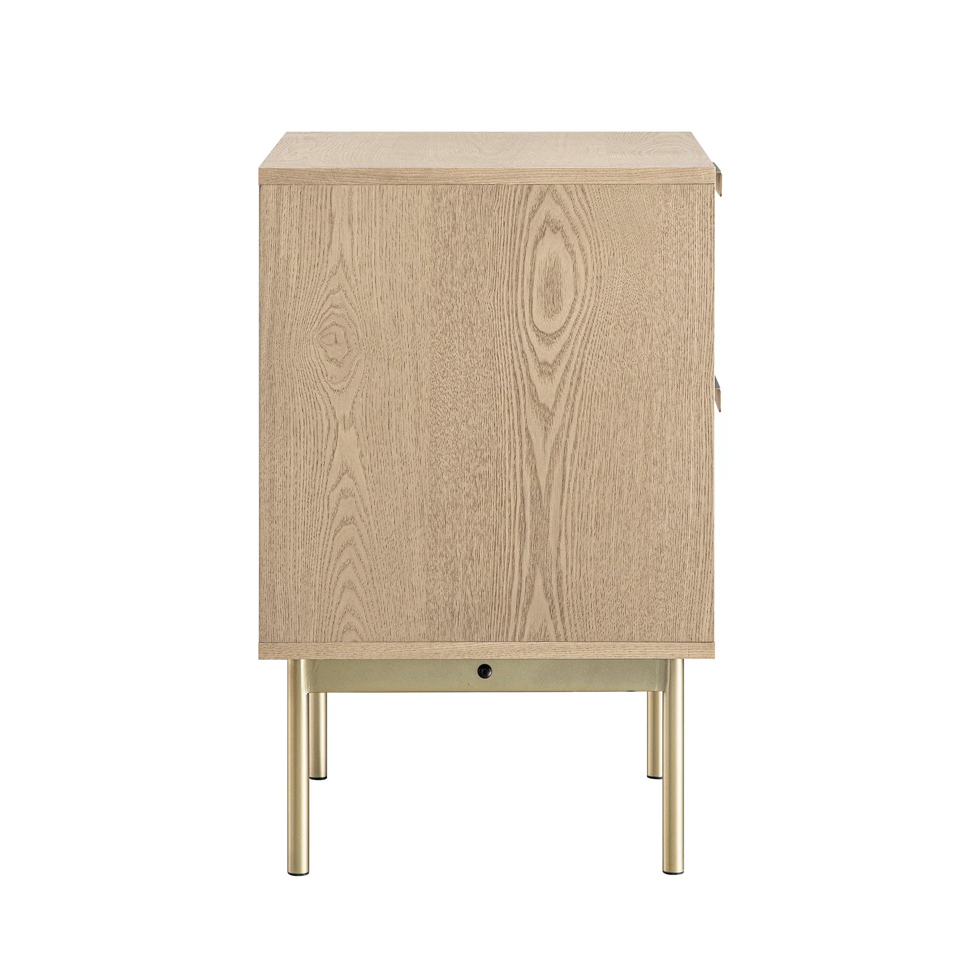 Velin Ridged 2 Drawer Bedside Table