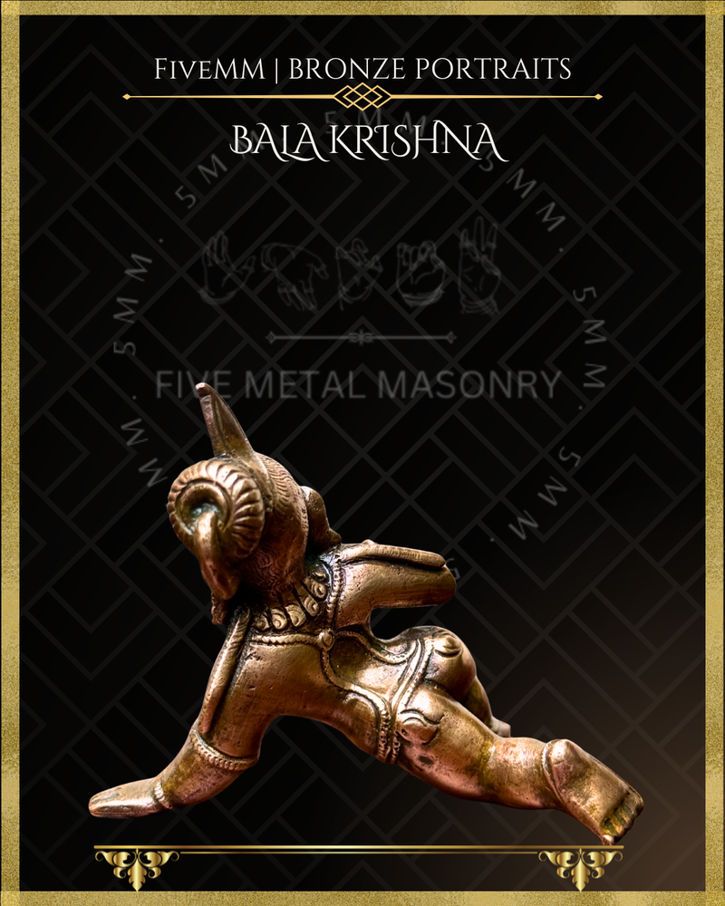 Bala Krishna Panchaloha Bronze Icon - 4"